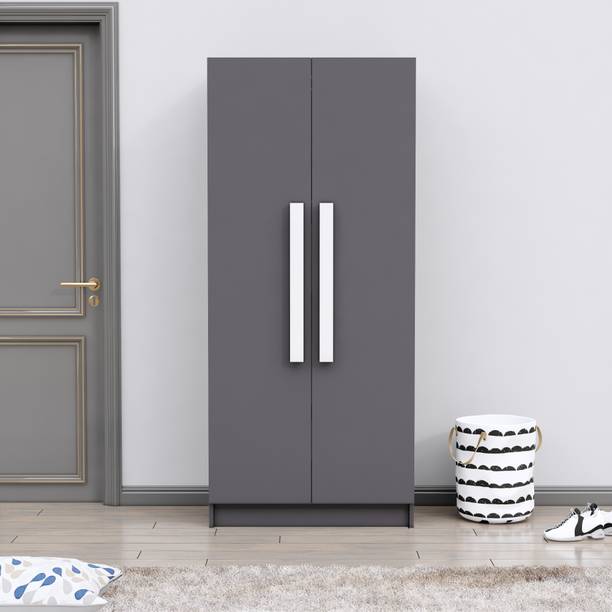 Hexa Red Wooden Wardrobe with 1 Drawer & Huge Space 3 Year Warranty Engineered Wood 2 Door Wardrobe