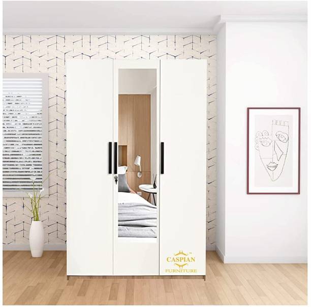 CASPIAN Wooden Almirah for Clothes and Stacking space -Home Furniture Storage Engineered Wood 3 Door Wardrobe