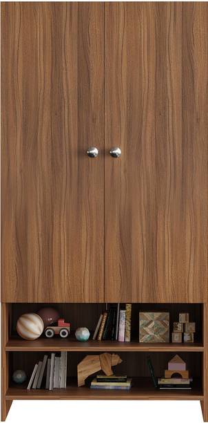 WOODWIDER Yosha Storage Cabinet Closet Almirah for Kids Study, Engineered Wood 2 Door Wardrobe