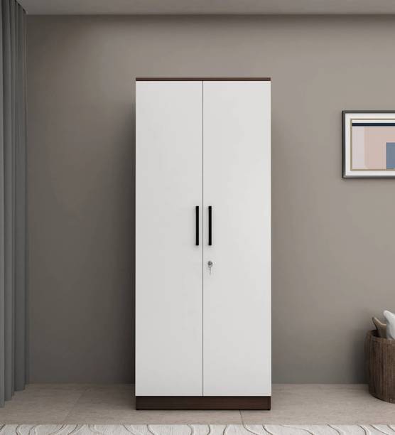 Mintwud from Pepperfry Sora 2 Door Wooden Wardrobe With 1 Drawer For Bedroom/Home Engineered Wood 2 Door Wardrobe