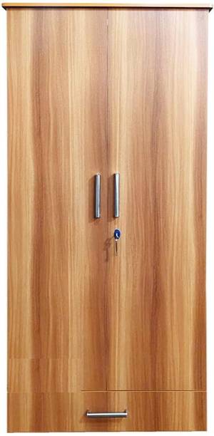CASPIAN Wooden Almirah for Clothes and Stacking space -Home Furniture Storage Engineered Wood 2 Door Wardrobe