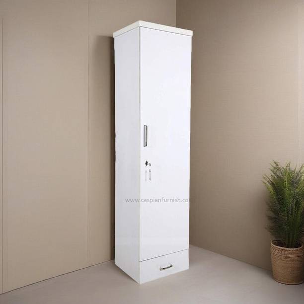CASPIAN Wooden Almirah for Clothes and Stacking space -Home Furniture Storage Engineered Wood 1 Door Wardrobe