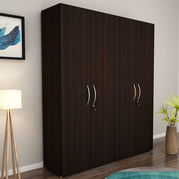 Adithya Engineered Wood 4 Door Wardrobe