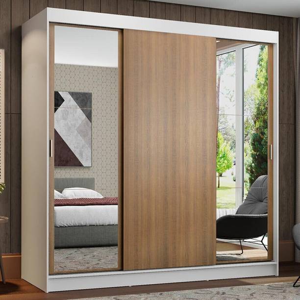 Madesa Reno Couple Wardrobe Engineered Wood 3 Door Wardrobe