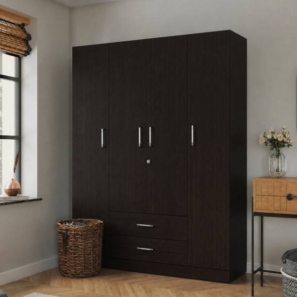 Wakefit Organza Plus Engineered Wood 4 Door Wardrobe