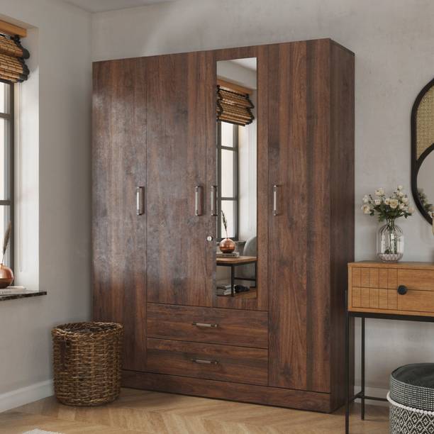 Wakefit Organza Plus Engineered Wood 4 Door Wardrobe