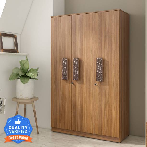 A GLOBIA CREATIONS Winslet Engineered Wood 3 Door Wardrobe
