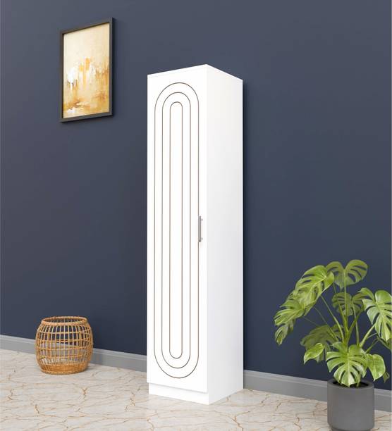 Flipkart Perfect Homes Multipurpose Space Saving Wooden Wardrobe | Stylish White Door Storage Unit Engineered Wood 1 Door Wardrobe