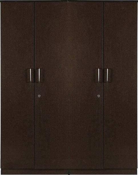 CASPIAN Wooden Almirah for Clothes and Stacking space -Home Furniture Storage Engineered Wood 4 Door Wardrobe