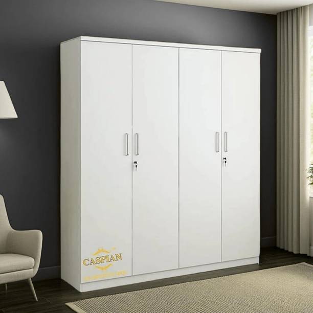 CASPIAN Wooden Almirah for Clothes and Stacking space -Home Furniture Storage Engineered Wood 4 Door Wardrobe
