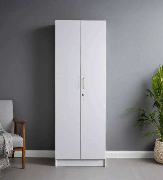Mintwud From Pepperfry Kenzou 2 Door Wardrobe With Adjustable Shelves For Bedroom/Home Engineered Wood 2 Door Wardrobe