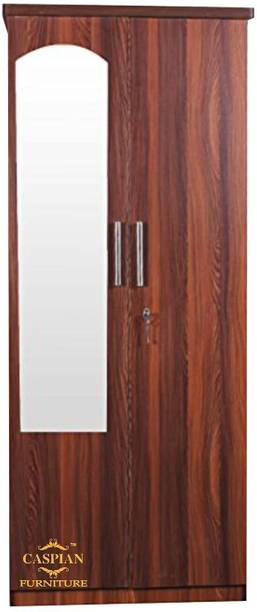 CASPIAN Wooden Almirah for Clothes and Stacking space -Home Furniture Storage Engineered Wood 2 Door Wardrobe