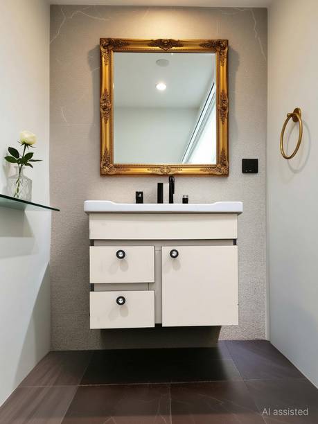 BOBBYEXPORT Wall Hung 24" Wash Basin with Vanity Cabinet For Bathroom BEWH7 Wall Hung Basin