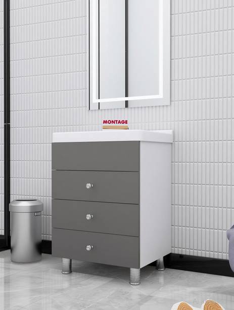 MONTAGE Wash Basin Vanity High Quality HDHMR Engineered Wood Wash Basin Cabinet DMS00050VN Under Counter Basin