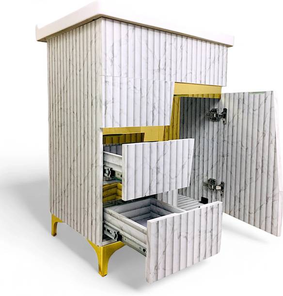 BOBBYEXPORT Gold premium 24 inch freestanding Vanity with washbasin premium design three draws Table Top Basin