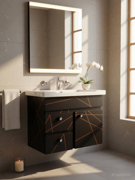 BOBBYEXPORT Wall Hang 24" Wash Basin Vanity HDHMR Cabinet For Bathroom BEWH8 Table Top Basin