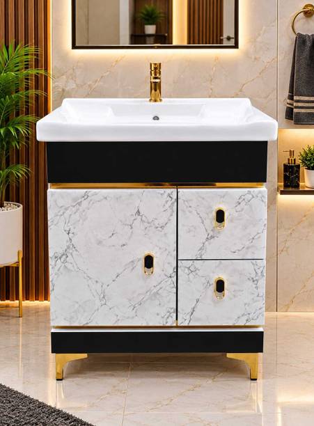 Clicebestix Gold Premium Freestanding Vanity Washbasin Cabinate bestix Table Top Basin