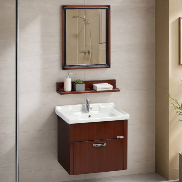 Plantex Wash Basin with Cabinet/Unbreakable Wall Mount Vanity with Cabinet Cabinet for Bathroom Organizer - (APS-561) Wall Hung Basin