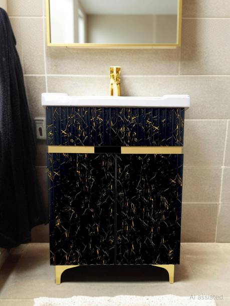 BOBBYEXPORT T Gold Premium 24" freestanding Wash Basin Vanity Cabinet For Bathroom BETG5 Table Top Basin
