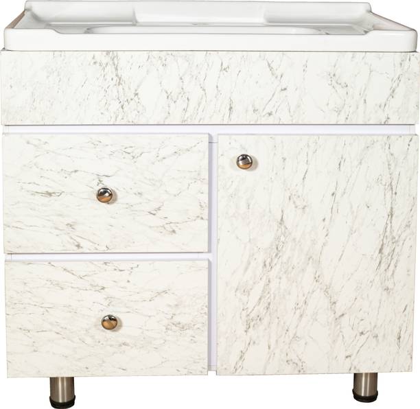 Stymax Wash Basin Vanity with Ceramic Washbasin Sink | Water Resistant Bathroom Cabinet STY0030 Table Top Basin
