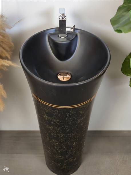 clayplus Premium Grade Ceramic's Pedestal One Piece (PUS ) Pedestal Basin