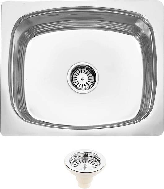 Jindal steel SS_304 (20×17×8) Jindal 20x17x8 Stainless Steel Kitchen Sink Vessel Sink