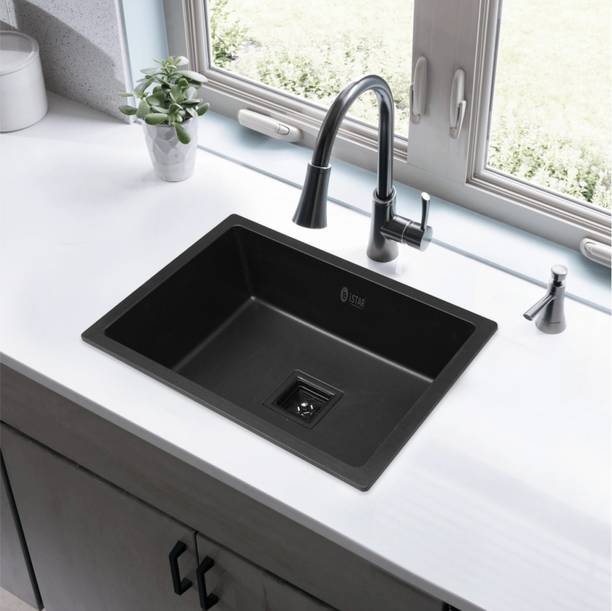 iSTAR Premium Luxury Sink for Modern Home & Kitchen (24” x 18” x 8”) with 10mm thickness Vessel Sink