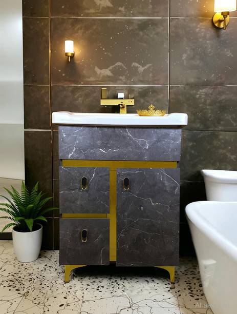 BOBBYEXPORT Gold Premium freestanding Wash Basin Vanity Cabinet HDHMR Cabinet BEPG1 Table Top Basin