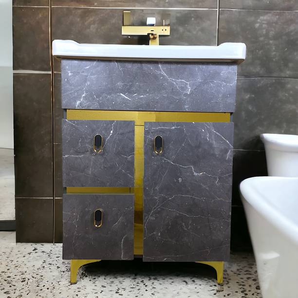 BOBBYEXPORT Gold Premium freestanding Wash Basin Vanity Cabinet HDHMR Cabinet BEPG1 Table Top Basin