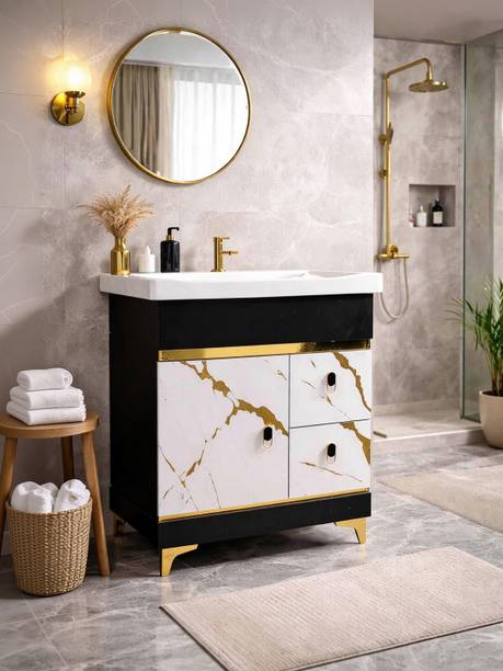 NSAS Black Premium Freestanding Vanity Washbasin Cabinet BAP1 Table Top Basin