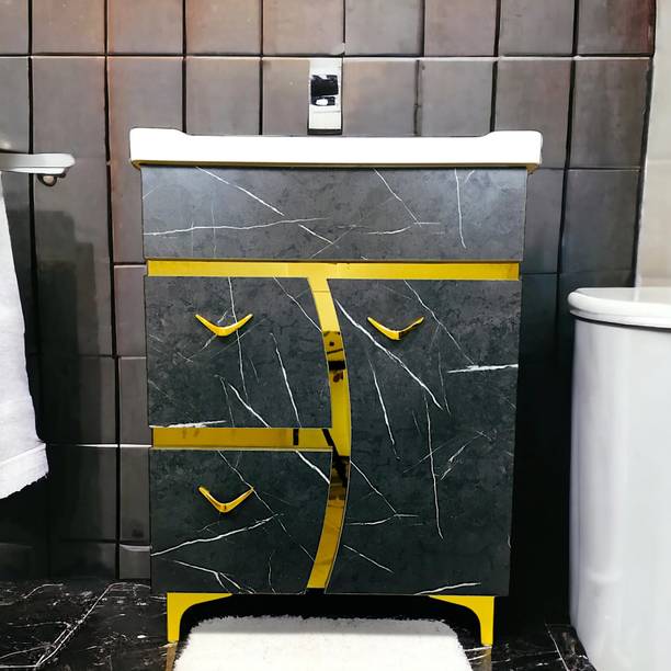 BOBBYEXPORT Top selling 24" freestanding HDHMR wooden vanity cabinet with wash basin for bathroom & kitchen Table Top Basin