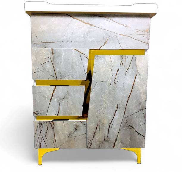 BOBBYEXPORT Gold premium 24 inch freestanding Vanity with washbasin premium design three draws Table Top Basin