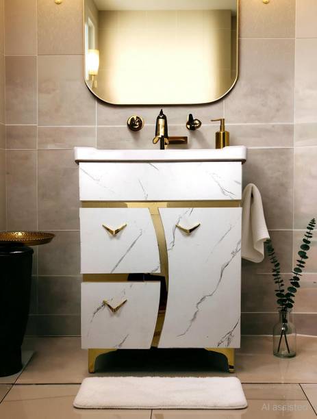 BOBBYEXPORT Gold Premium Freestanding Vanity Washbasin Cabinate BEP8N4 Counter Top