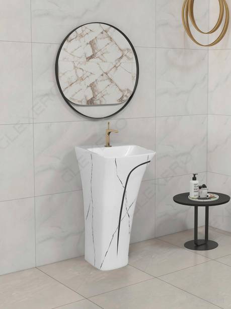 Glexero Premium Quality Marble Designer Bathroom Wash Basin WB37 Pedestal Basin