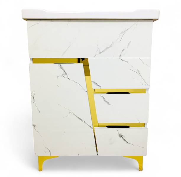 BOBBYEXPORT Z Gold Premium White freestanding Wash Basin Vanity Cabinet HDHMR Cabinet Table Top Basin