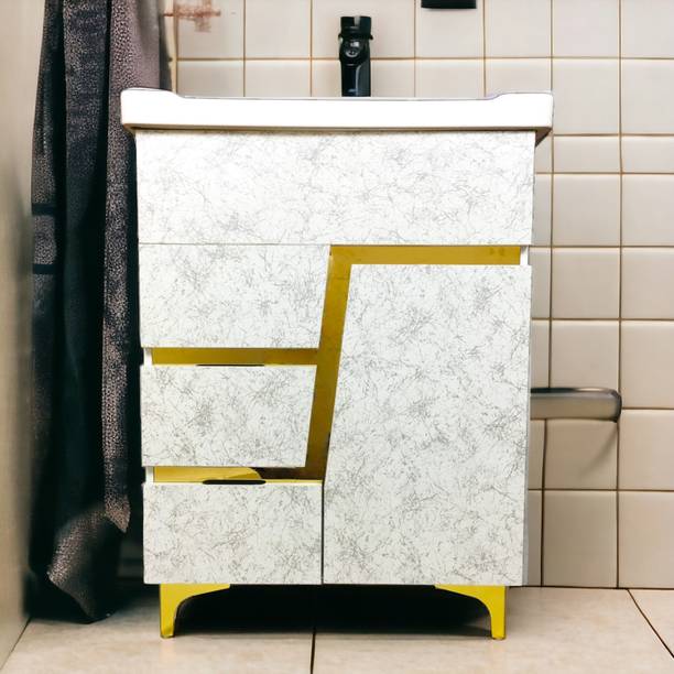 BOBBYEXPORT Top selling 24" freestanding HDHMR wooden vanity cabinet with wash basin for bathroom & kitchen Table Top Basin