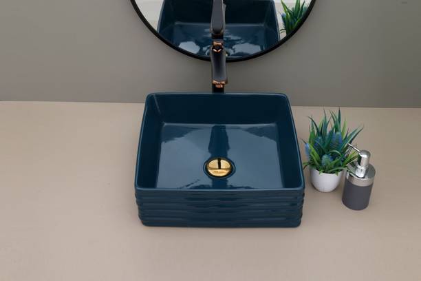KAYRA Premium Ceramic BASIN Which Gives Look To your Home Table Top Wash Basin VISION P BLUE Table Top Basin