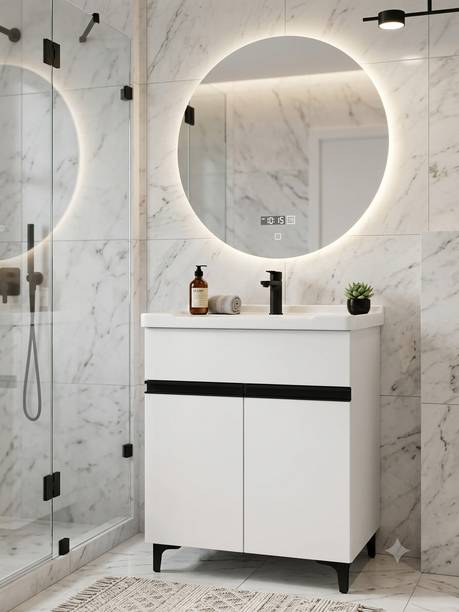 BOBBYEXPORT T White Premium 24" Modern Bathroom Vanity Cabinet with Ceramic Basin BEBT07 Table Top Basin