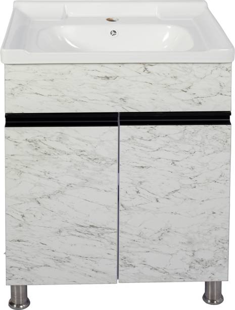 Stymax HDHMR BATHROOM VANITY (STONE MARBLE PATTERN WITH BLACK G - HANDLE) VSTY0024, Table Top Basin