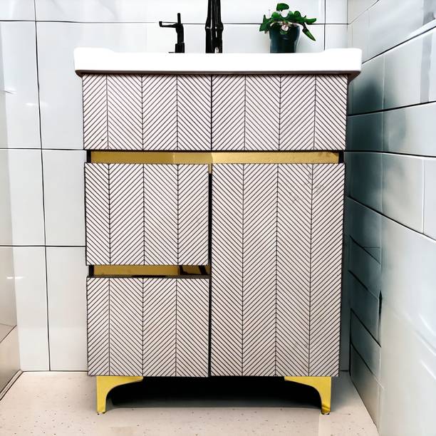 BOBBYEXPORT Top selling 24" freestanding HDHMR wooden vanity cabinet with wash basin for bathroom & kitchen Table Top Basin