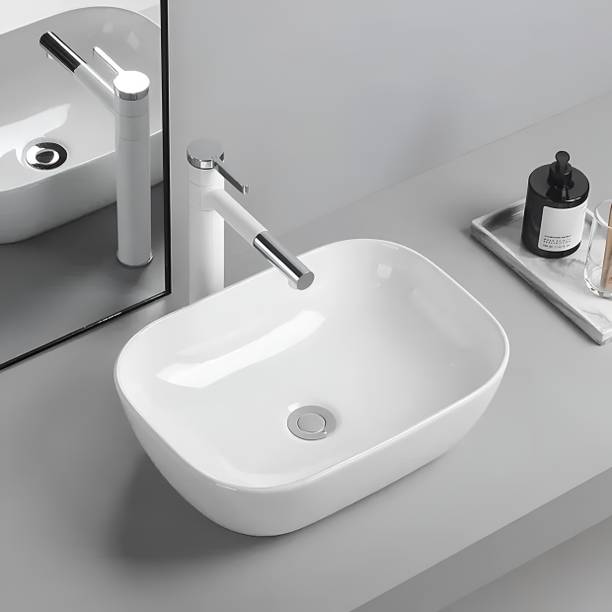 clayplus PREMIUM GRADE CERAMIC TABLE TOP WASH BASIN ( 13 * 18 ) Counter Top