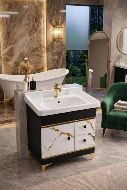 Clicebestix Gold Premium Freestanding Vanity Washbasin Cabinate bestix Table Top Basin