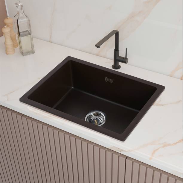 iSTAR Premium Luxury Sink for Modern Home & Kitchen (24” x 18” x 10”) with 10mm thickness Vessel Sink