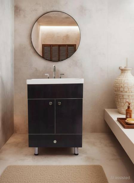 Stymax Vanity High Quality HDHMR Engineered Wood Wash Basin Cabinet STY0017 Table Top Basin