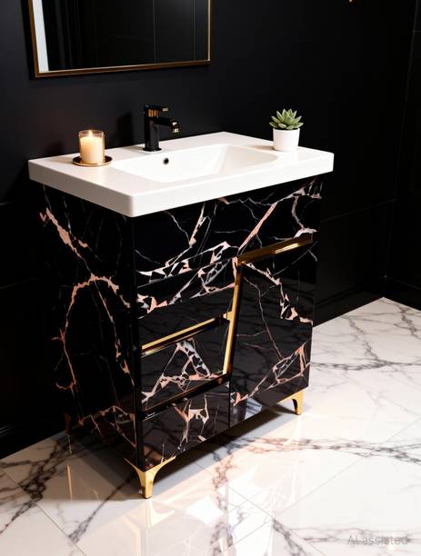 BOBBYEXPORT Z Gold Premium 24" freestanding Wash Basin Vanity HDHMR Cabinet For Bathroom BEZG6 Table Top Basin
