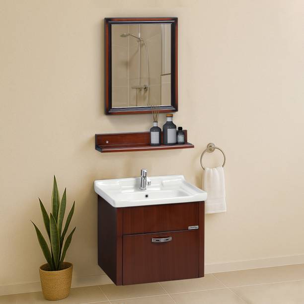 Plantex Wash Basin with Cabinet/Unbreakable Wall Mount Vanity with Cabinet Cabinet for Bathroom Organizer - (APS-561) Wall Hung Basin