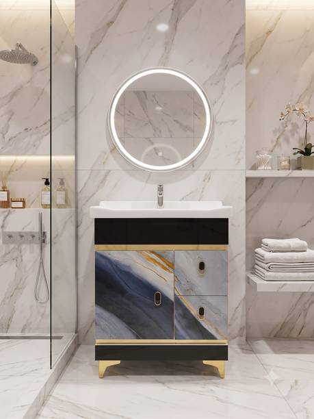 Clicebestix Blue premium freestanding Wash Basin Vanity Cabinet For Bathroom BE3202 Table Top Basin