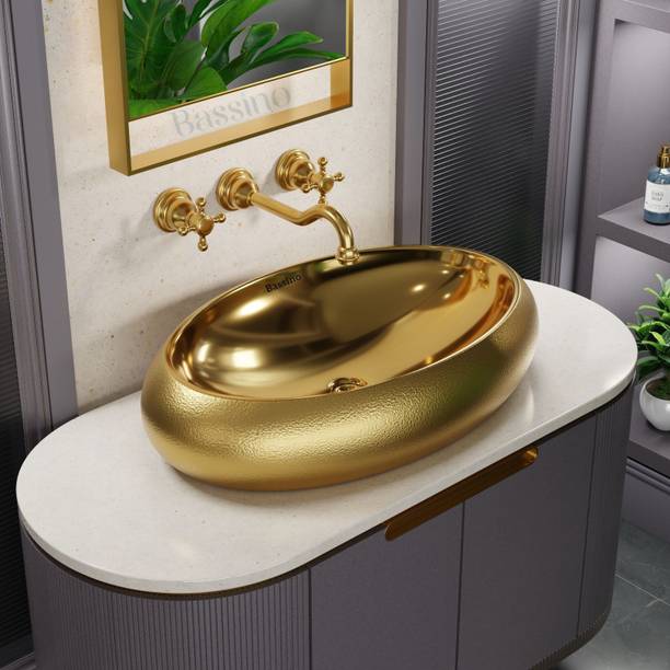 BASSINO Bassino Art Wash Basin Countertop, Tabletop Ceramic Bathroom Sink/Basin EU-028 Counter Top