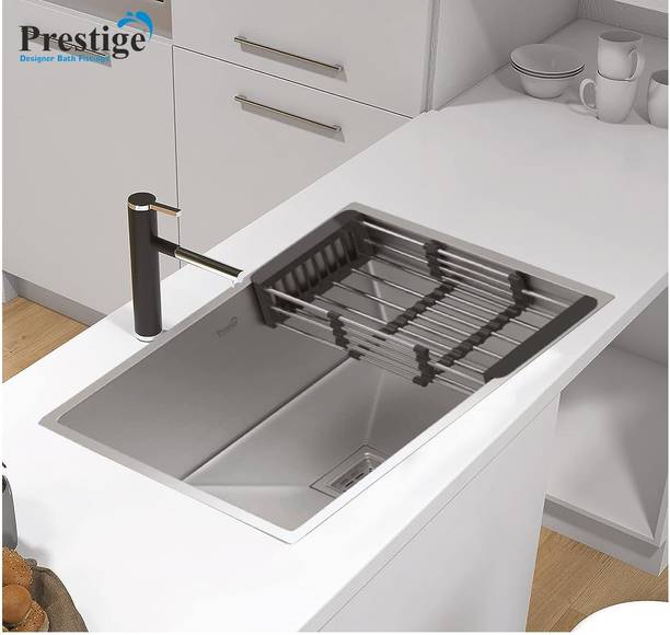 Prestige (24"X18"X10") Stainless steel 'Square Bowl' kitchen sink (Single Bowl) Vessel Sink