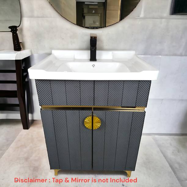 BOBYEXPORT Gold Premium 24" freestanding Wash Basin Vanity HDHMR Cabinet For Bathroom BETG2 Table Top Basin